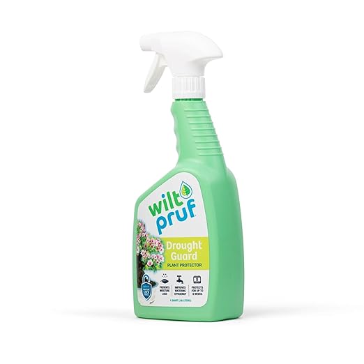 Wilt-Pruf® Drought Guard Spray | Organic Plant Protector | Shields Against Drought and Moisture Loss (32 oz)