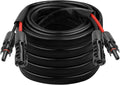 8AWG Solar Cable - 40FT Solar Panel Extension Cord 8 Gauge PV Wire with Flame Retardant Protective Sleeving Female & Male Waterproof Connector for RV, Photovoltaic Systems, Solar Panels (40 Feet)