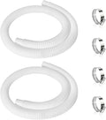 2 Pcs 1.25" Pool Hose, 59" Long Accessory Pool Pump Replacement Hoses, Compatible with All Above Ground Pool Filter Pumps that Use 1 1/4 Diameter Hoses