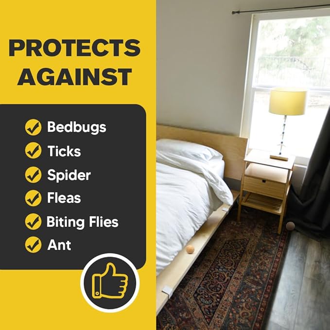 Bug and Tick Repellent, Bug Repellents Outdoor, Tick Deterrent for Yard, Spider Repellant, Roach Repellent Indoor, Repel Ants, Fleas, Spiders, Fly, Silverfish & Other Pest-8P