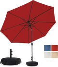 Sundale Outdoor Olefin 5-Year-Non-Fading Patio Umbrella with Sand Bag Umbrella Base, Outdoor Umbrella with Tilt and Crank