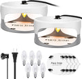 Flea Traps for Inside Your Home 2 Packs, Flea Light Trap for Indoor, Bed Bug Killer with Sticky Pads & Light Bulb Replacement, Natural Fleas Insect Infestation Treatment Trap