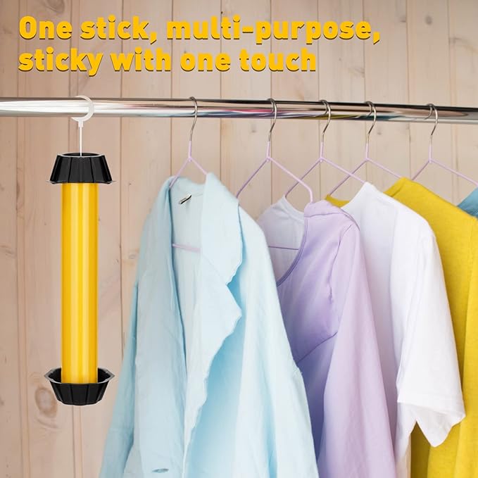 Qualirey Fly Traps for Indoor Outdoor Hanging Fruit Fly Stick Trap Sticky Mosquito for Home Insect 10 x 2.5 Inches(Yellow,8 Pcs)