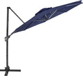 Sunnyglade 10Ft Cantilever Patio Umbrella, 360° Rotation & Integrated Tilting System Offset Umbrella with 8 Sturdy Ribs, Fade-resistant & Waterproof for Garden Backyard Poolside Deck