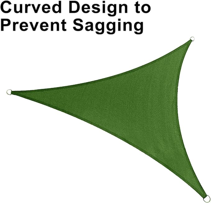 LOVE STORY Custom Size 6'x6'x8.5' Piquant Green Sun Shade Sail Right Triangle Sunshade Fabric Awning Canopy for Patio Backyard Carport Pergola (Customized)