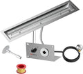 Skyflame 36 x 6 Inch Liner Fire Pit Pan Kit, Stainless Steel Drop-in Fire Pit Pan and Burner, Come with Spark Ignition and Propane Hose, Indoor/Outdoor Fire Table DIY Decorative