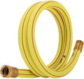 Short Lead-in Yellow Garden Hose 3/4 in. x 5 ft.-Kink Free, Leakproof, Flexible -Heavy Duty Durable Lightweight Water Pipe for Commercial Use, Lawn Care & Equipment Connection -Male to Female Fittings