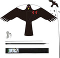 Bird Hawk Flying Kite with Pole Crops Farm Protector Bird Scarer Flying Kite with 4m Pole-Style C