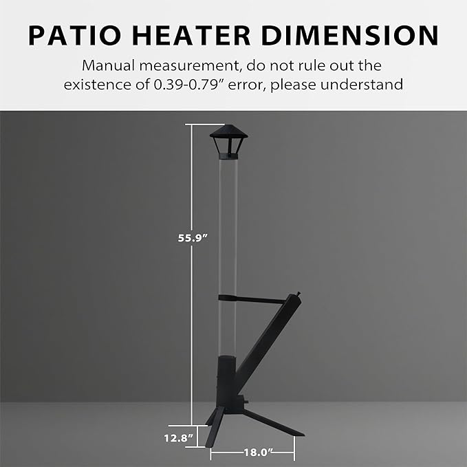 55.9 Inches Wood Pellet Patio Heaters for Outdoor Use, Portable Rocket Stove with Glass Tube for Patio, Porch and Garden