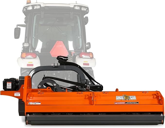 78" Heavy Duty PTO Drive 3 Point Offset Ditch Bank Verge Flail Mower for 80-110HP CAT 2 Tractor, 122'' Offset Distance,55°/90° Rotation Angle, 18 Hammers, Model VBM78