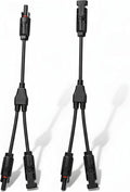 XYRIS Solar Panel Connectors - 1 to 2 Y Branch Parallel Adapter Cable Wire Plug Tool Kit for Solar Panel 1 Pair (M/FF+F/MM)