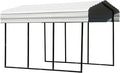 Arrow Shed 10' x 15' x 9' Galvanized Steel Multi-Purpose Shade and Shelter Carport, Eggshell Finish