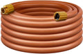 Worth Short Lead-in Hybrid Garden Hose 5/8 in. x 25 ft. -Kink Free, No Leaking, Male/Female Fittings -Heavy Duty Durable Flexible Lightweight Water Pipe -Brass Aluminum Ends for Household & Yard Use