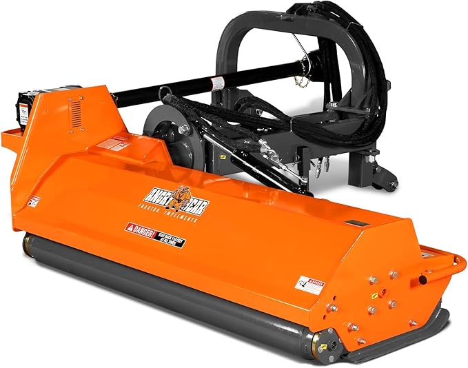 72" Heavy Duty PTO Drive 3 Point Offset Ditch Bank Verge Flail Mower for 70-110HP CAT 2 Tractor, 111'' Offset Distance,55°/90° Rotation Angle, 16 Hammers, Model AGF72
