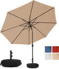 Sundale Outdoor Olefin 5-Year-Non-Fading Patio Umbrella with Sand Bag Umbrella Base, Outdoor Umbrella with Tilt and Crank