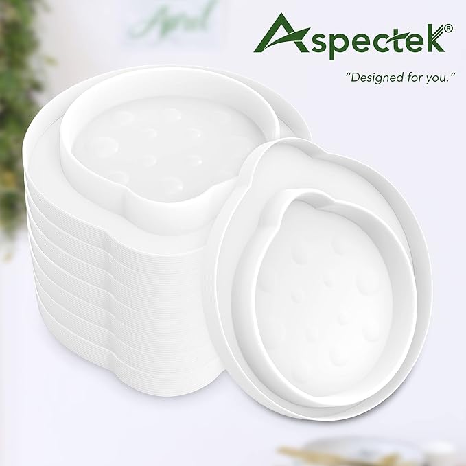 ASPECTEK Bed Bug Interceptors, Pack of 8 Pesticide-Free Traps and Insect Detectors, Effective Pest Control Solution with No Chemicals for Bed Bugs and Other Pests, White