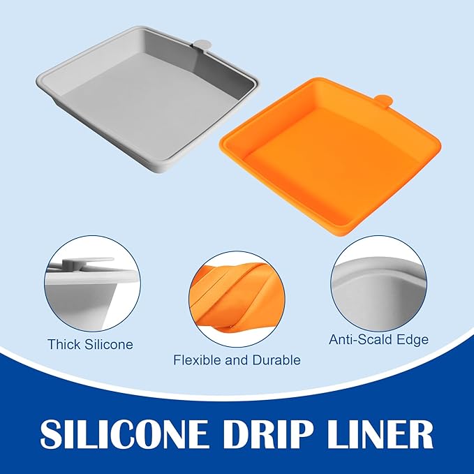 62006 Silicone Grease Cup Liners for Napoleon TravelQ 285 Sreies Napoleon TravelQ PRO285-BK Q285X-RD-1-A PRO285X-BK TQ285-BL-1 TQ240-BL Grill Accessories, Napoleon 285 2 Burner Grease Catcher, 2PCS