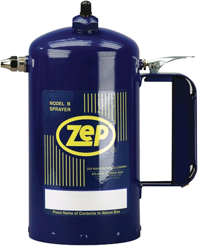 Zep Model B Heavy-Duty Steel Solvent Sprayer - 32 oz (Each) 829801 - Industrial Strength, Refillable, Pressurized, Spring-Loaded Trigger