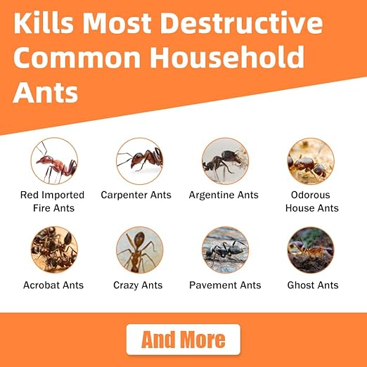 48 PCS Ant Killer Gel Bait Stations, Extra Strengthen Ant Bait Traps, Long-Lasting Effective Pest Gel for Carpenter Ants and Other Common Household Ants, No Mess Easy Use, Safe for Pets and Kids