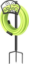 GOFORWILD Garden Hose Holder, Decorative Hose Butler Sturdy Water Hose Rack, Durable Wall Hose Hanger, Hose Reel, Holds 125-Feet of 5/8-Inch Hose, Made of Gauge Steel, 7020