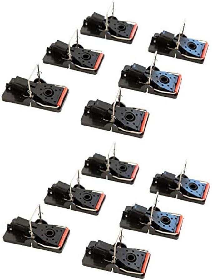 Mouse Trap by Eco Pro | 12-Pack Reusable Small Rodent Traps | Indoor & Outdoor Mouse Traps | Easy Set Quick Snap Mice Traps (Bait Not Included) | Mouse Traps