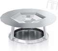 One-Piece 19.5" Heat Deflector Replacement for Solo Bonfire 19.5" Stove Fire Pit,Stainless Steel Heat Diffuser Accessories with 3 Support Leg for Most 19.5inches Outdoor Indoor Backyard Fire Pit