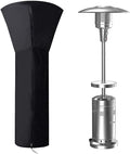 420D Patio Heater Cover, Waterproof with Zipper, Outdoor Propane Heater Cover for Any Season, Large Size: 89'H x 33'Dx19'B (Black)