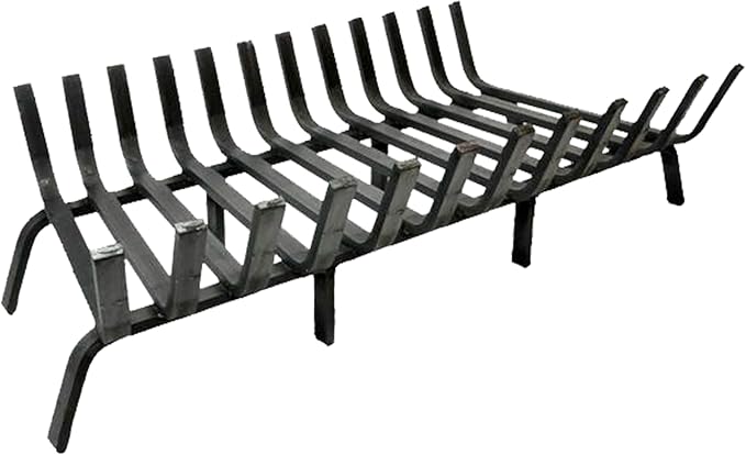 Lifetime Fireplace Grate 36 Inch - Black | Heavy-Duty Deep Fireplace Log Holder | Alternative to Cast Iron Fireplace Grate | Heat-Resistant 53 Lb Basket Style Grate