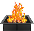 VEVOR Fire Pit Ring, 36x36 in Outer/30x30 in Inner Diameter, 10inch Height Square Fire Pit Insert, Heavy Duty Carbon Steel Liner DIY Campfire Ring Above or In-Ground, for Outdoor Camping, Bonfires
