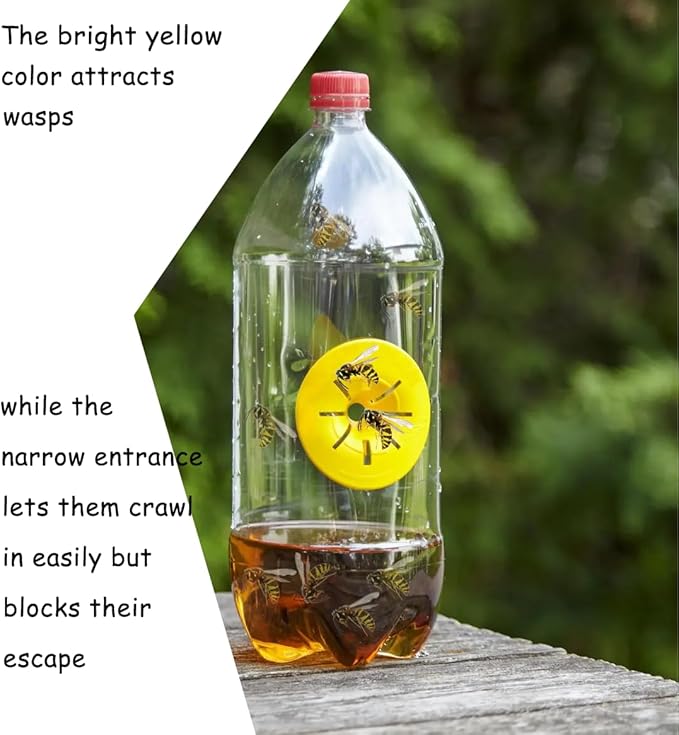 wasp Traps Outdoor Hanging 10Pack,Simple DIY Hornet Trap, Reusable Yellow Jacket Trap