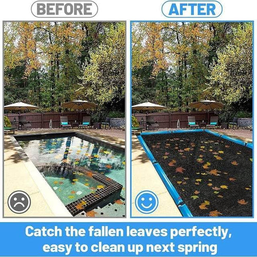 16x32 FT Pool Leaf Net Cover for Inground Pools, Rectangle Pool Net Cover for Above Ground Pools, Swimming Pool Accessories for Pool, Multi-Function Sun Shade for Patio, Garden