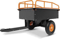GarveeLife Heavy Duty ATV Trailer Steel Dump Cart, 750 LBS 15 Cubic Feet, Garden Utility with Removable Sides for Riding Lawn Mower Tractor