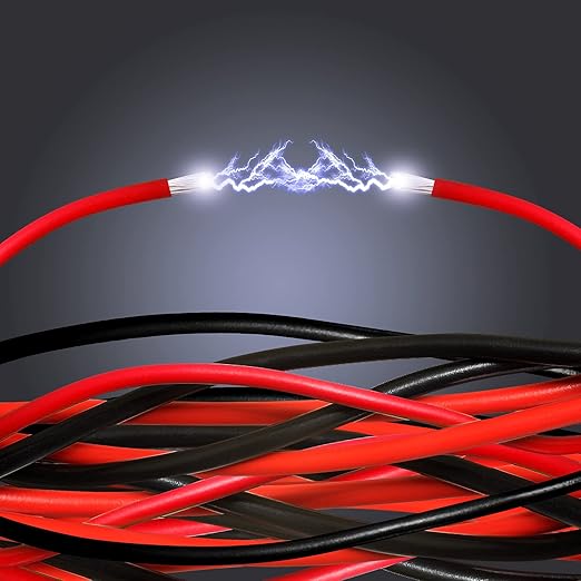 8 Gauge Wire - iGreely 30 FT Red & 30 FT Black 8 AWG Tinned Copper Electrical Wire Cable for Car Audio Automotive Trailer Marine Harness Wiring 8AWG 30Ft