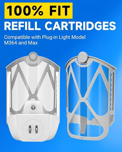 16 Packs Refill Cartridge, Refills Compatible with Plug-in Indoor Light M364A and Max, Easy to Use