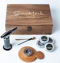 Cocktail Smoker Kit Vintage Box by Smoktail - Bourbon Smoker Set for Old-Fashioned & Whiskey Cocktails Infuser Kit for Party, 4 Flavor Wood chip - Gifts for Men & Women (Without Butane)