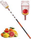 AgiiMan 5 to 20 FT Fruit Picker Pole - Reach to 26 FT Fruit Picker with Telescopic Extension Pole, Lightweight and Sturdy Aluminum Telescopic Pole, Easy to Assemble Fruit Picking Basket