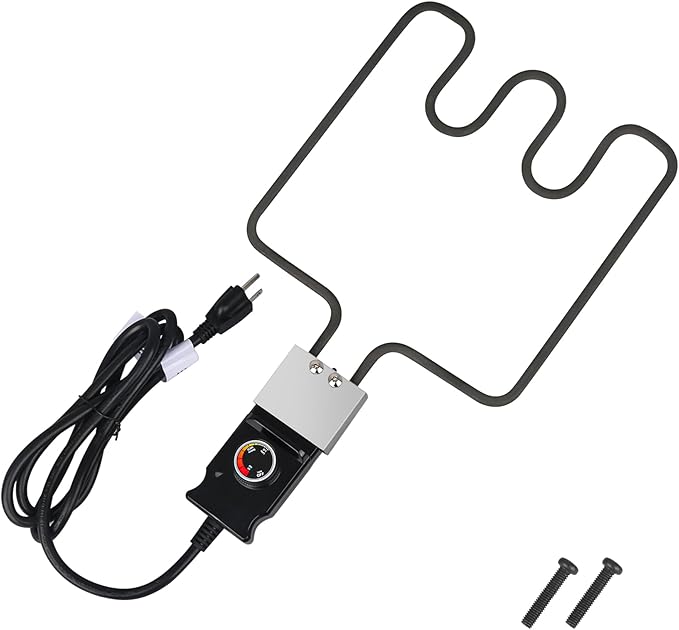 1500 Watt Heating Element for Masterbuilt Electric Smoker Parts Analog Control with Thermostat Power Cord Controller 30-inch Grill Replacement Accessories 20070210 MB20070210