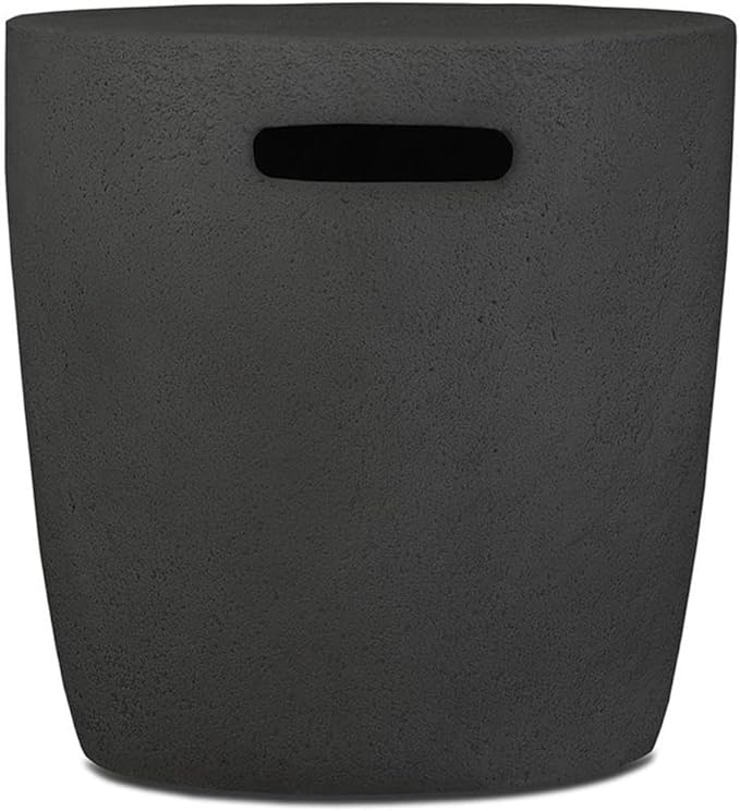 Home Square 2-Piece Set with Propane Fire Pit Bowl and Tank Cover in Shale