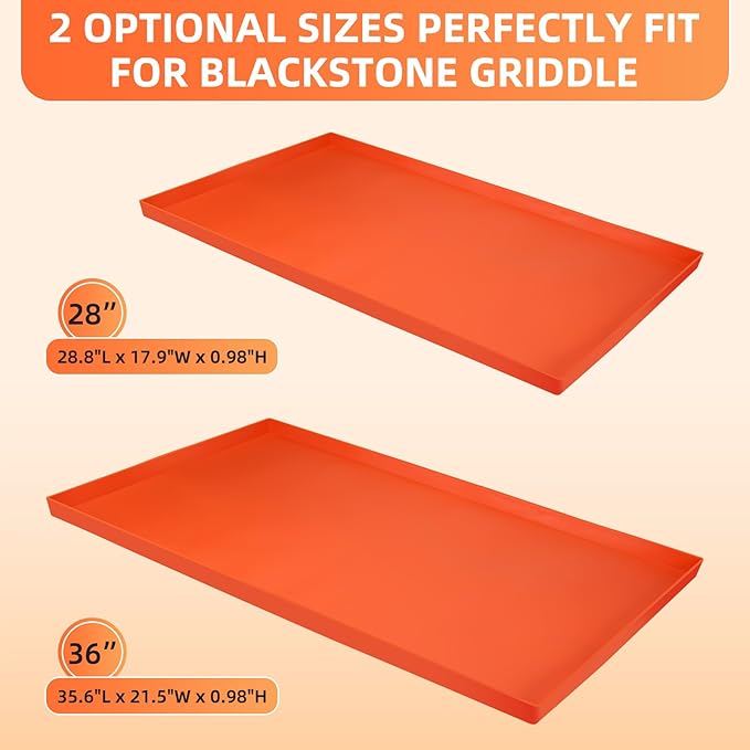 28" Silicone Griddle Mat for Blackstone, Heavy Duty Food Grade Silicone Griddle Cover, BBQ Shield Against Rust, Grease & Dirt, All-Season Protection