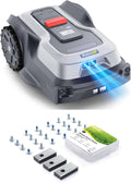 T1200Pro Wire-free Robot Lawn Mower with 24 Replacement Blades, Automatic Robot Mower for 0.37 Acre, RTK+Vision, AI Obstacle Avoidance, Adjustable Cutting Height Multi-Zone Mowing Robotic Mower