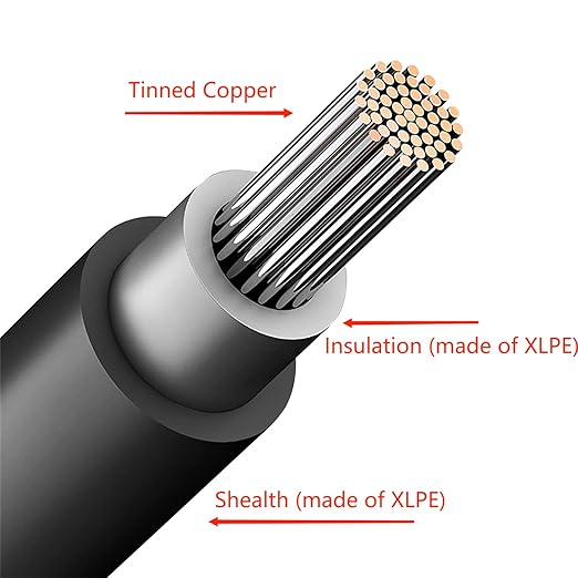 Solar Cable 40 Feet 2x12 AWG Twin Wire Solar Extension Cable, Copper Strand with Female and Male Connectors on Single end, Solar Panel Wire & Adaptor for Home, Shop and RV Solar Panels