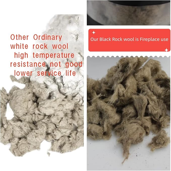 Rock Wool+Lave Rock+Vermiculite for Gas logs (for 18-24 Inch Fireplace)