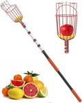 AgiiMan 3 to 12 FT Fruit Picker Pole - Reach to 18 FT Fruit Picker with Telescopic Extension Pole, Lightweight and Sturdy Aluminum Telescopic Pole, Easy to Assemble Fruit Picking Basket