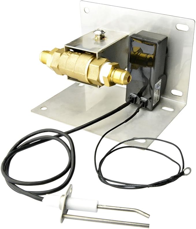 Stanbroil Fire Pit Gas Burner Spark Ignition Kit – Including Push Button Igniter Gas Shut-Off Valve with Key