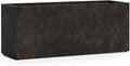 Semplito Grand Wide Rectangle Planter - 59 in x 19.7 in x 23.6 in - Brown Stone