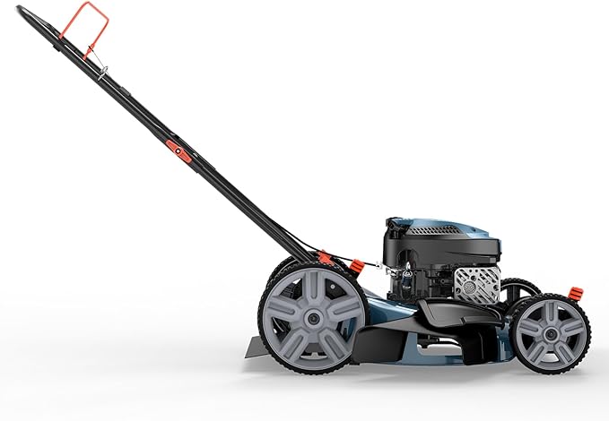 SENIX 144 cc Gas Lawn Mower, 21 inch 2-in-1 Push with Mulching and Side Discharge, 4-Cycle Engine, 6 Position Cutting Height Adjustment for Yard and Garden