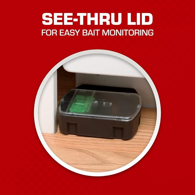 Tomcat Mouse Killer Child and Dog Resistant, Refillable Station for Indoor and Outdoor, 1 Station and 16 Poison Block Refills