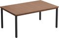 VICLLAX Outdoor Dining Table for 6, 63 Inch Rectangle Patio Dining Table for Outside Patio Furniture Deck Lawn Garden, Walnut