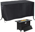 Fire Pit Cover Rectangular,45in Waterproof Firepit Covers Rectangular for Propane Fire Table,45"L x 23"W x 25"H,Black