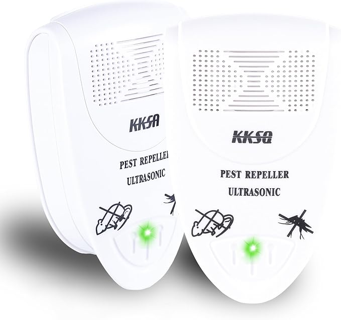 2 PCS 2025 Upgraded Ultrasonic Pest Repeller Indoor Plug in, 1300 Sq.Ft Coverage, Pest Control for Roach,Rodent,Mouse,Bugs,Mosquito,Mice,Spider, for Home Office Warehouse Use (White)